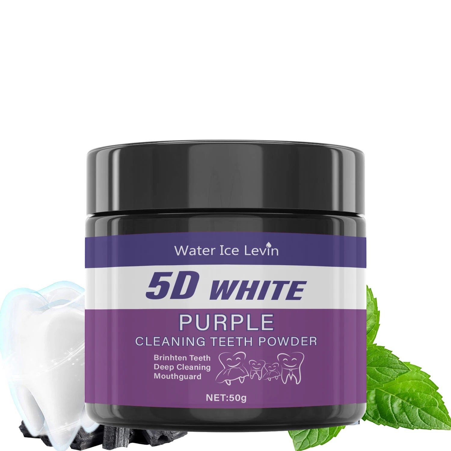POLVO MORADO BLANQUEADOR DENTAL.