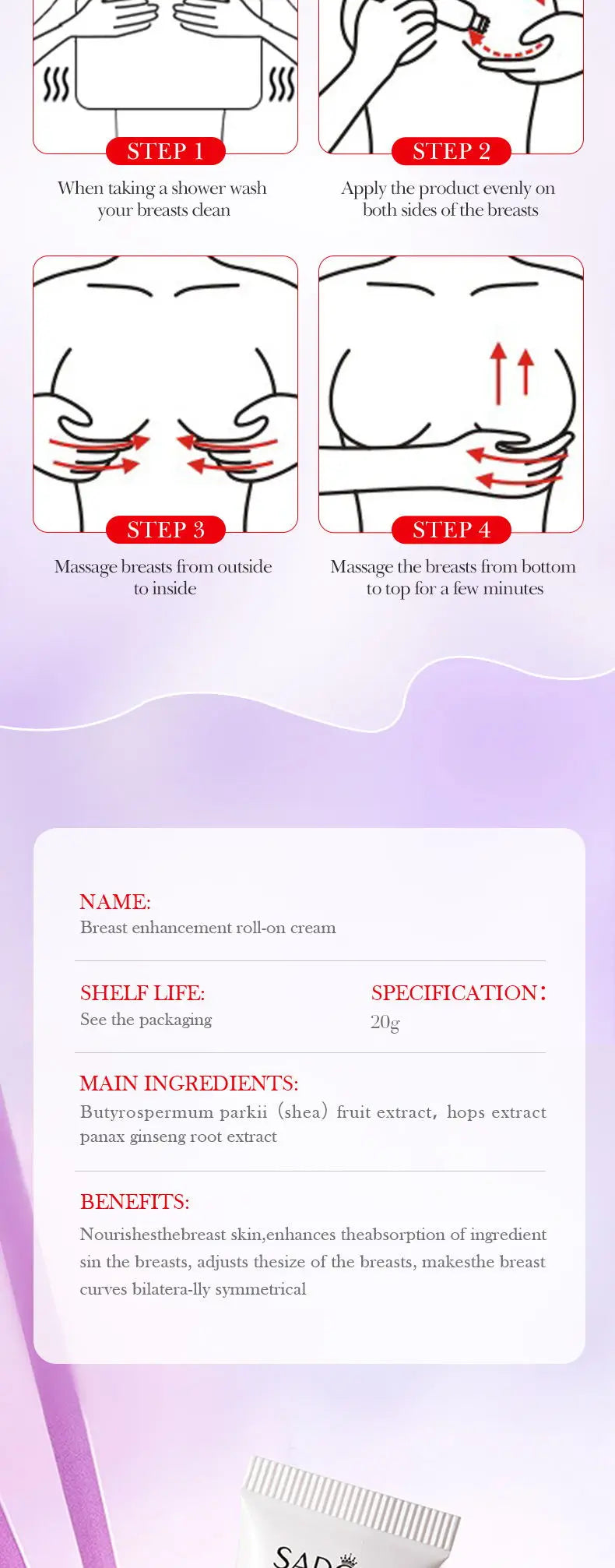 CREMA AUMENTO Y ELEVACIÓN DE SENOS