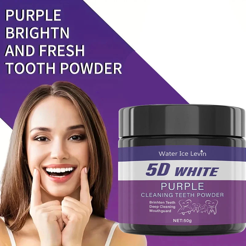 POLVO MORADO BLANQUEADOR DENTAL.