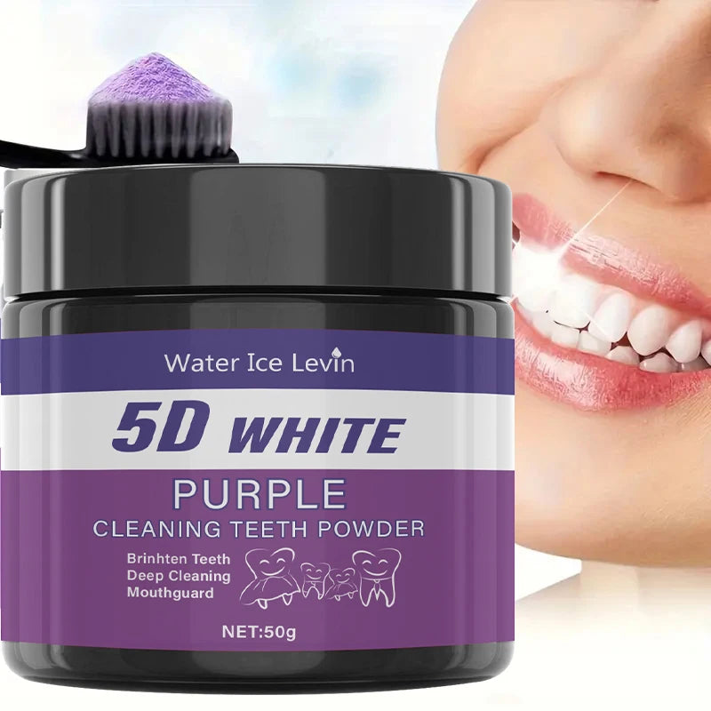 POLVO MORADO BLANQUEADOR DENTAL.